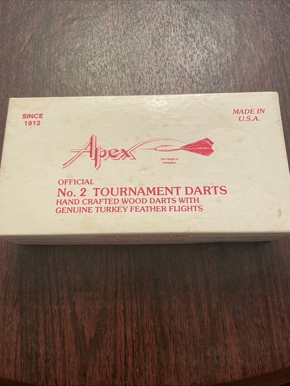 Apex White Box with Red Logo - No.2 Tournament Darts Packaging
